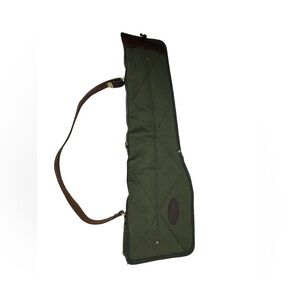 Boyt Scoped carry Case, Cotton Canvas, Leather, Flannel Lining, Green,